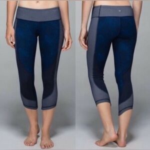 Lululemon Wunder Sashiko Denim Crop Leggings Size 6